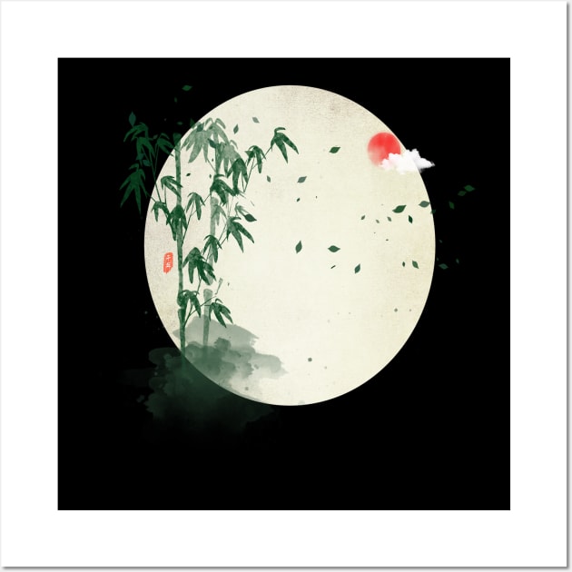 The Mountain Moon Tree Wall Art by medhat